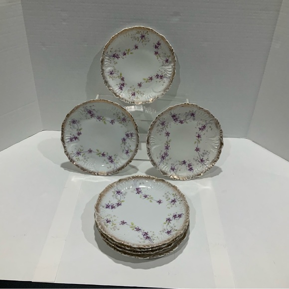 Dresden Germany Floral Appetizer / Salad / Desert Plates 7 Total - Vintage - Picture 2 of 6